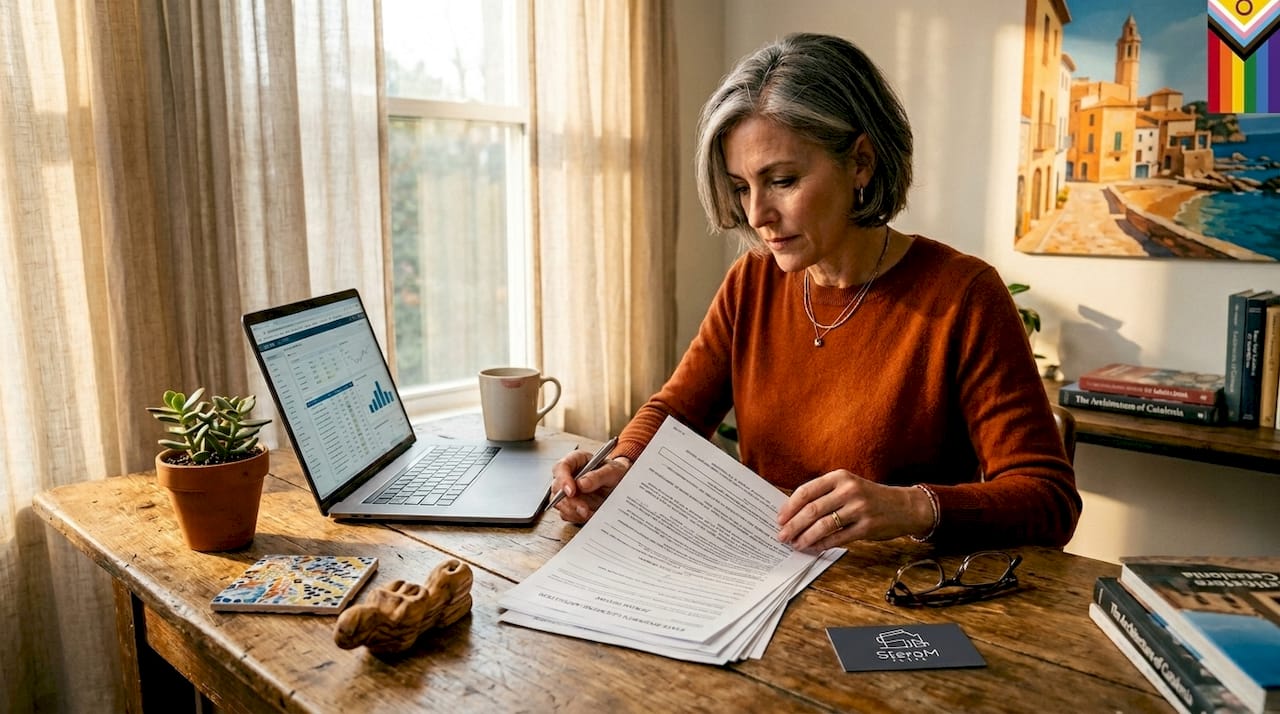 Professional reviewing holiday let license documents
