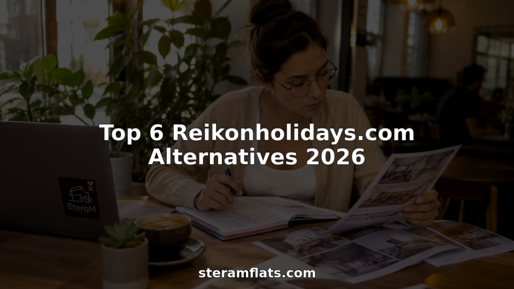 Woman researching real estate alternatives at home table
