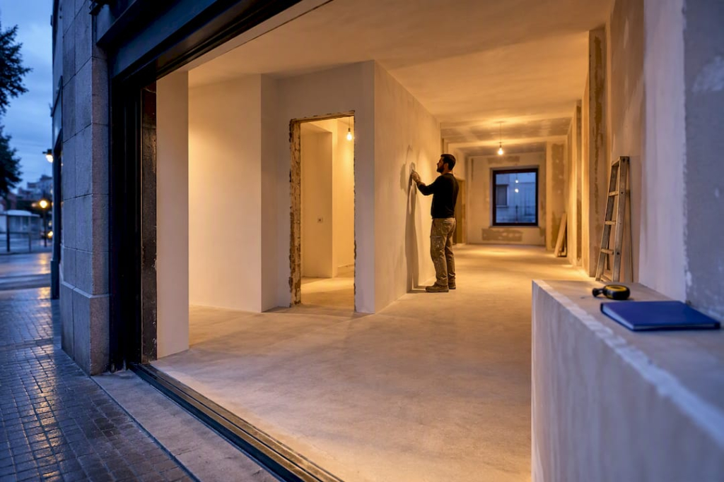 Commercial unit being converted into housing