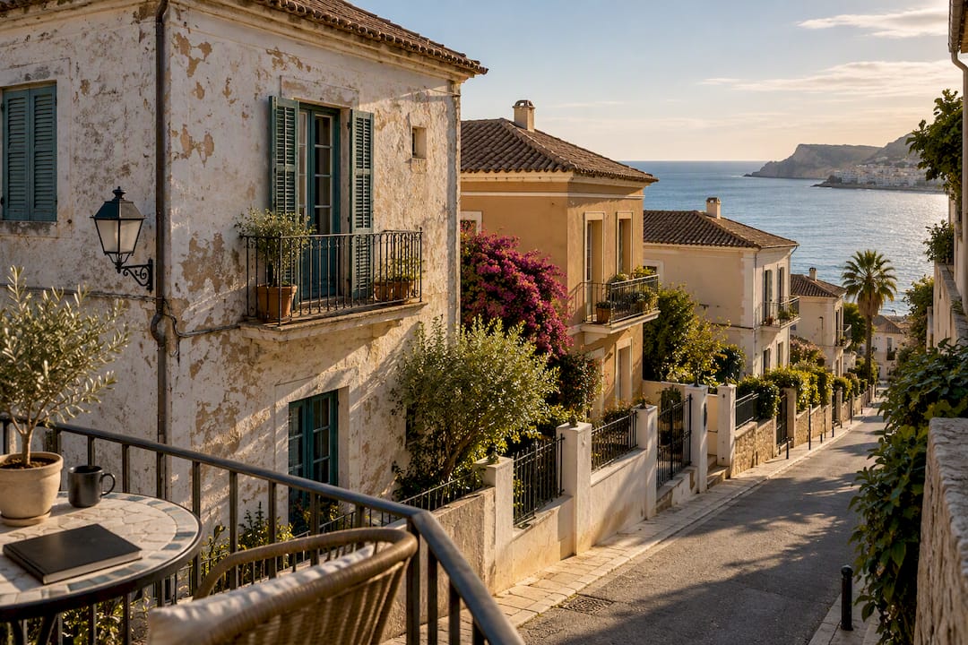 Three comparable Spanish homes on one street